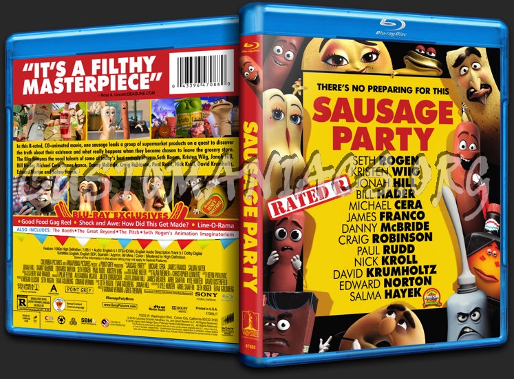 Sausage Party blu-ray cover