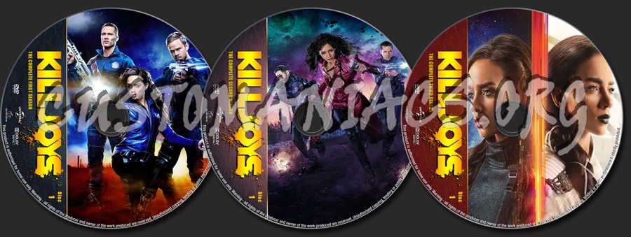 Killjoys Seasons 1-3 dvd label