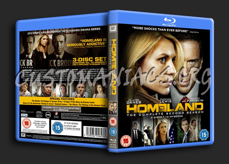 Homeland Season 2 blu-ray cover