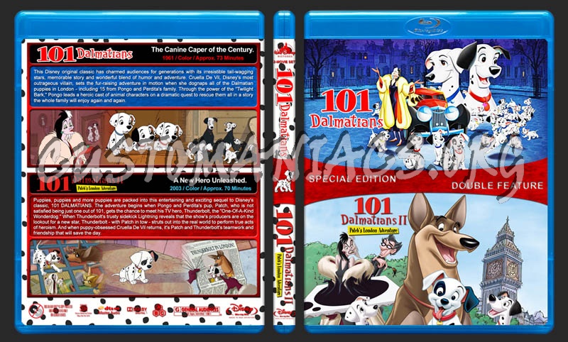 101 Dalmatians Double Feature blu-ray cover