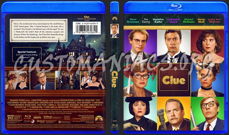 Clue blu-ray cover