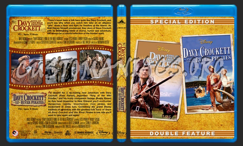 Davy Crockett Double Feature blu-ray cover