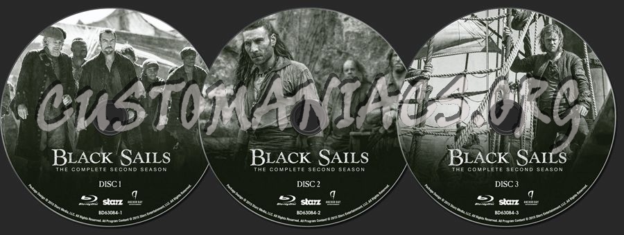 Black Sails Season 2 blu-ray label