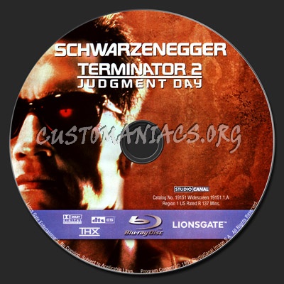 Terminator 2: Judgment Day blu-ray label