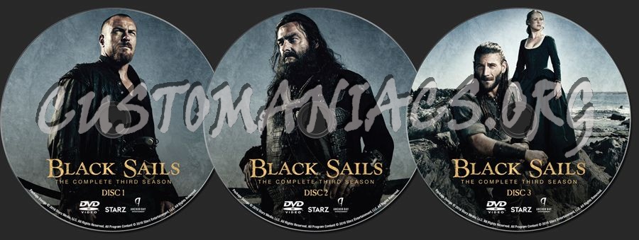 Black Sails Season 3 dvd label