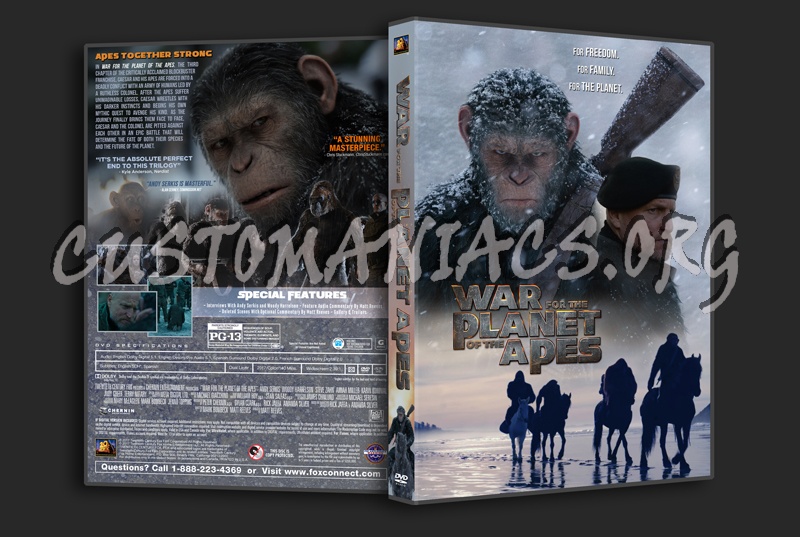 War For The Planet Of The Apes dvd cover