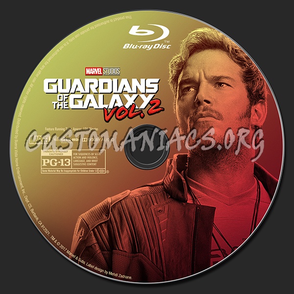 Guardians of the Galaxy Vol. 2 (2D/3D/4K) blu-ray label