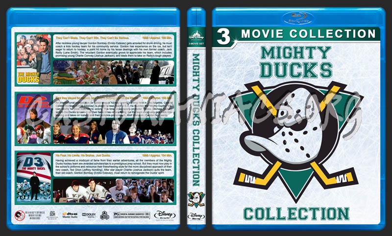 Mighty Ducks Collection blu-ray cover