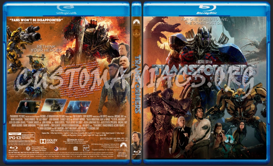 Transformers: The Last Knight dvd cover