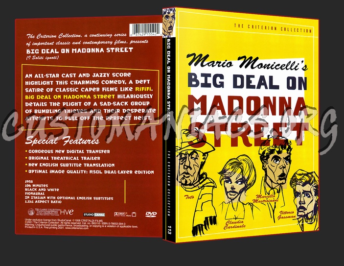 113 - Big Deal On Madonna Street dvd cover