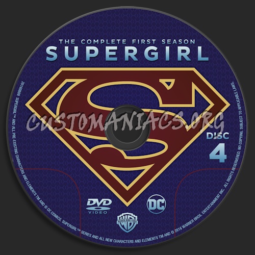 Supergirl Season 1 dvd label