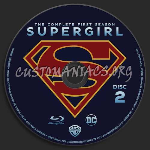 Supergirl Season 1 blu-ray label