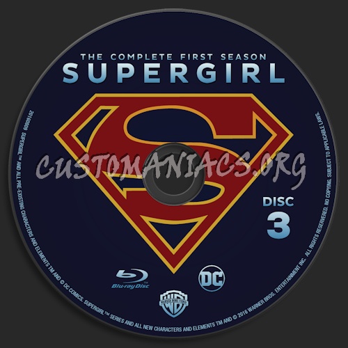 Supergirl Season 1 blu-ray label