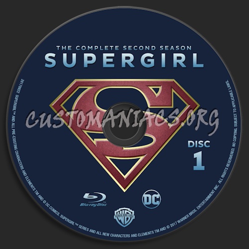 Supergirl Season 2 blu-ray label