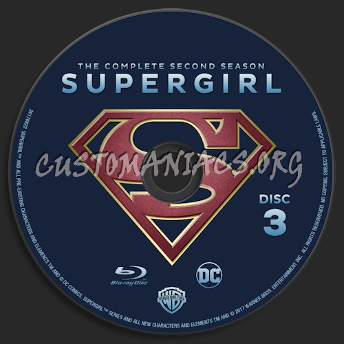 Supergirl Season 2 blu-ray label