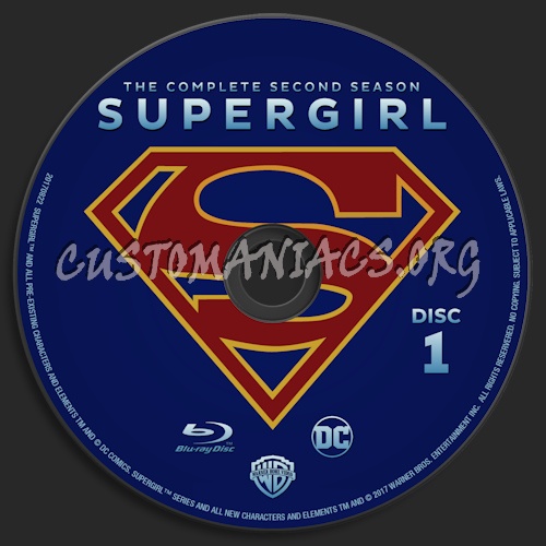 Supergirl Season 2 blu-ray label