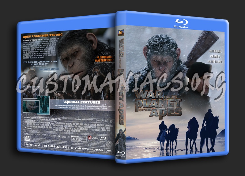 War For The Planet Of The Apes dvd cover