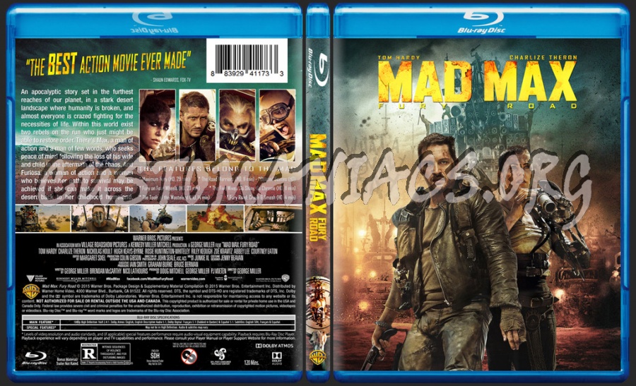 Mad Max: Fury Road blu-ray cover