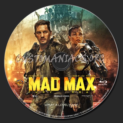 Mad Max: Fury Road blu-ray label