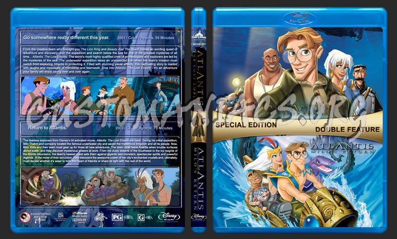 Atlantis: The Lost Empire & Milo's Return Double Feature blu-ray cover