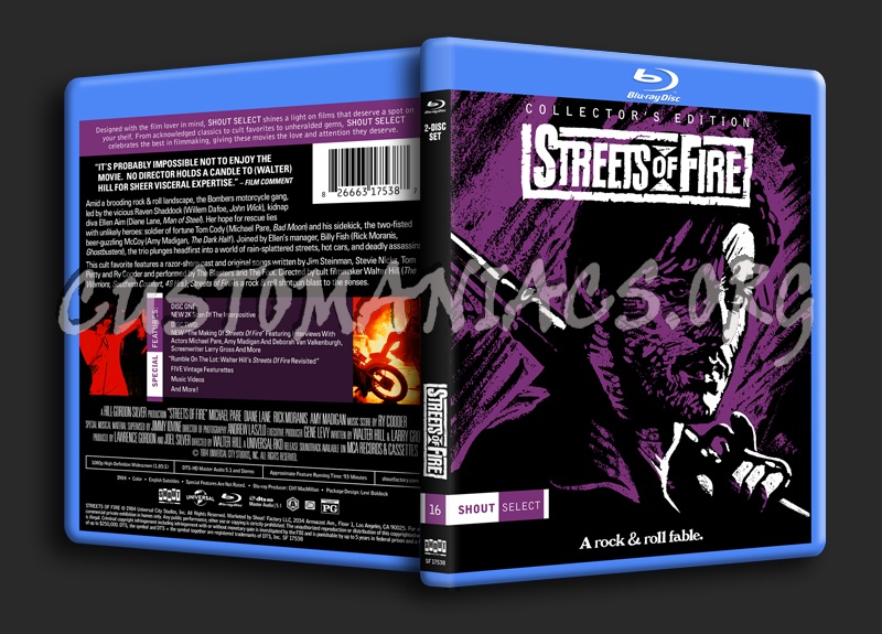 Streets of Fire blu-ray cover