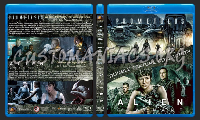 Prometheus / Alien: Covenant Double Feature blu-ray cover