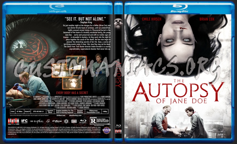 The Autopsy Of Jane Doe dvd cover