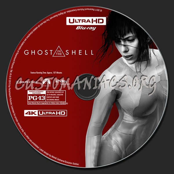 Ghost in the Shell (2D/3D/4K) blu-ray label