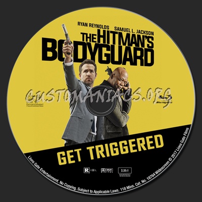 The Hitman`s Bodyguard blu-ray label