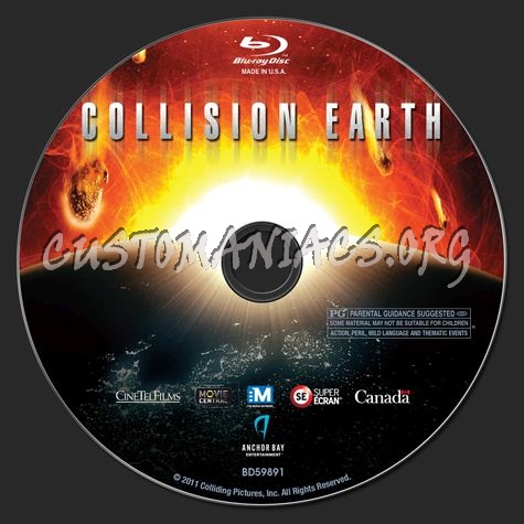 Collision Earth blu-ray label
