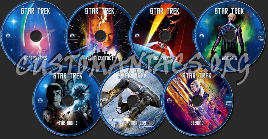 Star Trek - The movie selection 1-13 blu-ray label