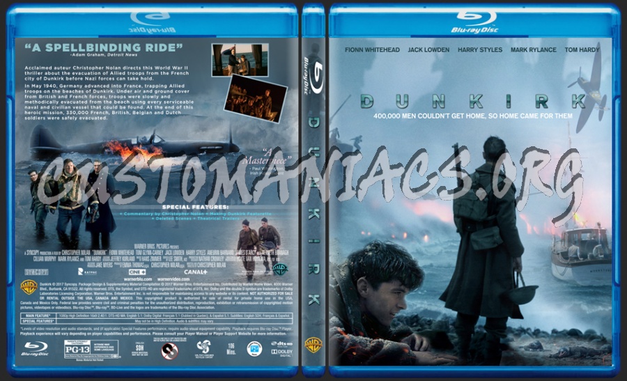 Dunkirk (2017) dvd cover