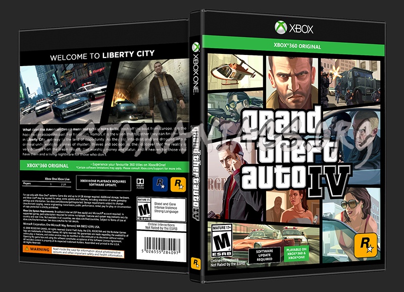 Grand Theft Auto IV (Xbox One/Xbox 360) dvd cover