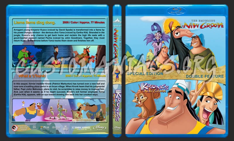 The Emperors / Kronks New Groove Double Feature blu-ray cover