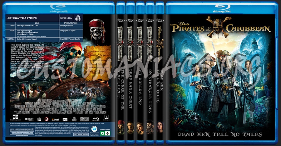 Pirates Of The Caribbean Collection blu-ray cover