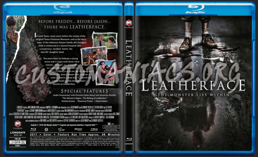Leatherface (2017) blu-ray cover