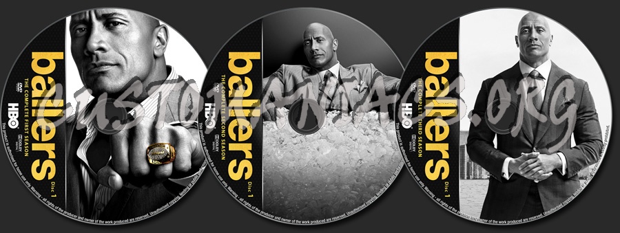 Ballers Seasons 1-3 dvd label