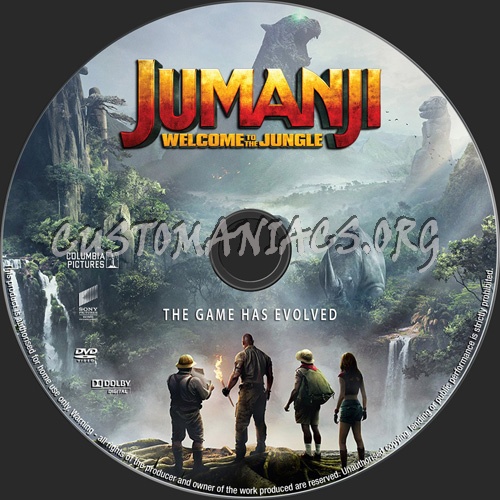 Jumanji Welcome To The Jungle dvd label