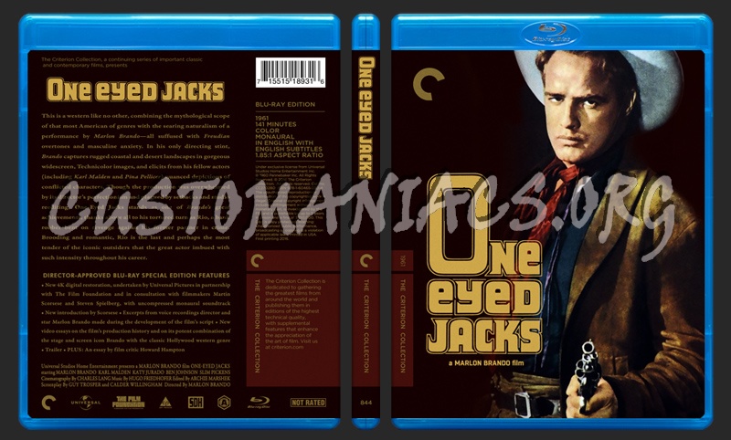 844 - One-Eyed Jacks blu-ray cover