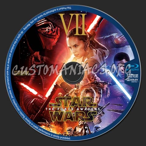 Star Wars - Episode VII - The Force Awakens blu-ray label