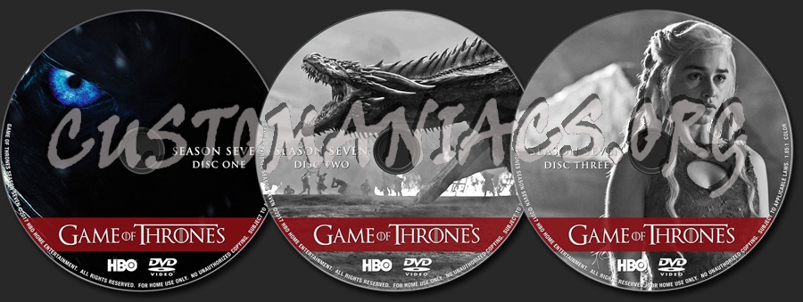 Game of Thrones Season 7 dvd label