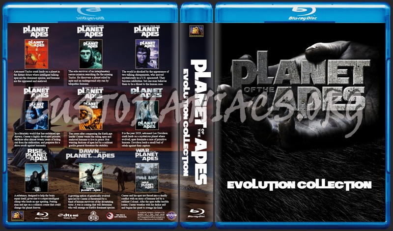 Planet of the Apes Evolution Collection blu-ray cover