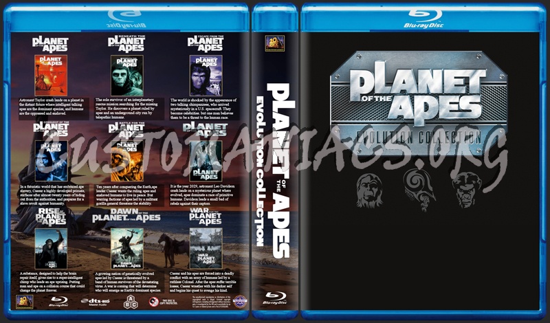 Planet of the Apes Evolution Collection blu-ray cover