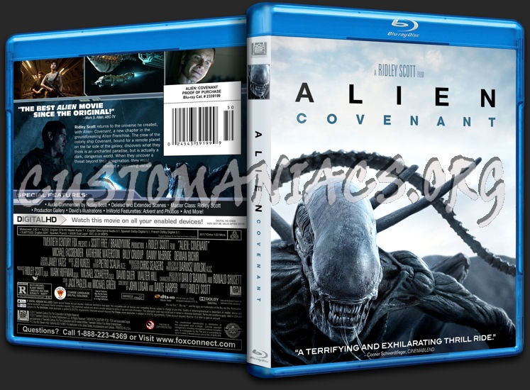 Alien: Covenant blu-ray cover