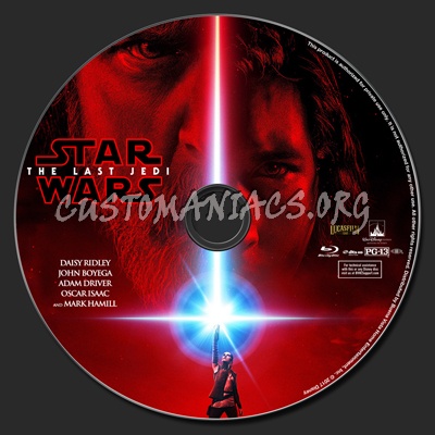 Star Wars: The Last Jedi blu-ray label