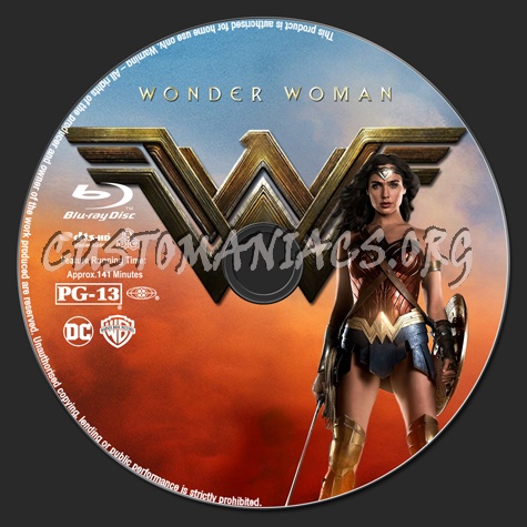 Wonder Woman blu-ray label