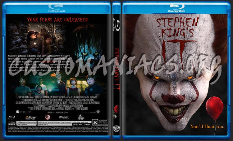 IT, 2017 - Stephen King blu-ray cover