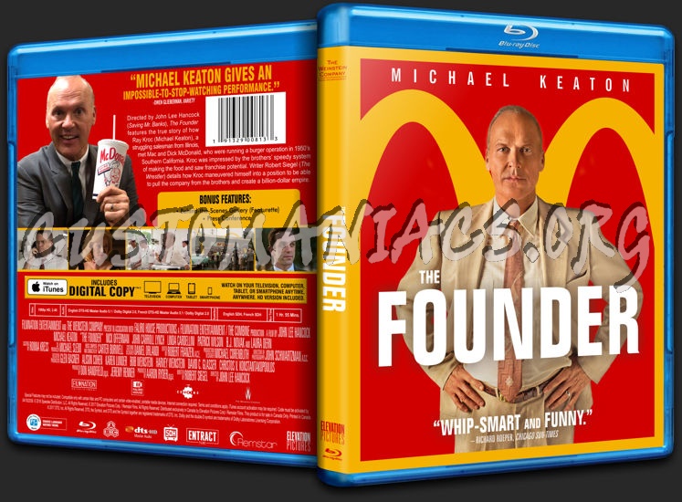 The Founder blu-ray cover