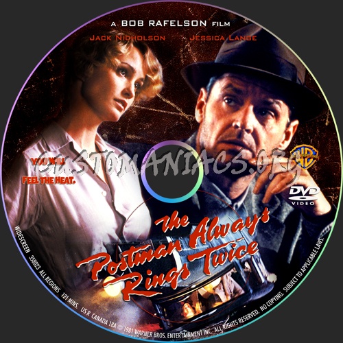 The Postman Always Rings Twice dvd label