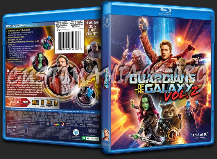 Guardians of the Galaxy Vol. 2 blu-ray cover